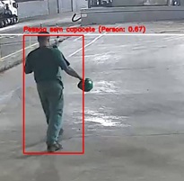 Alerta de pessoa sem capacete